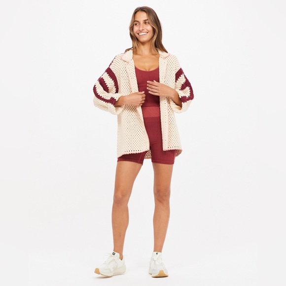 The Upside Tops - NWT THE UPSIDE MALIA CROCHET SHIRT IN NATURAL